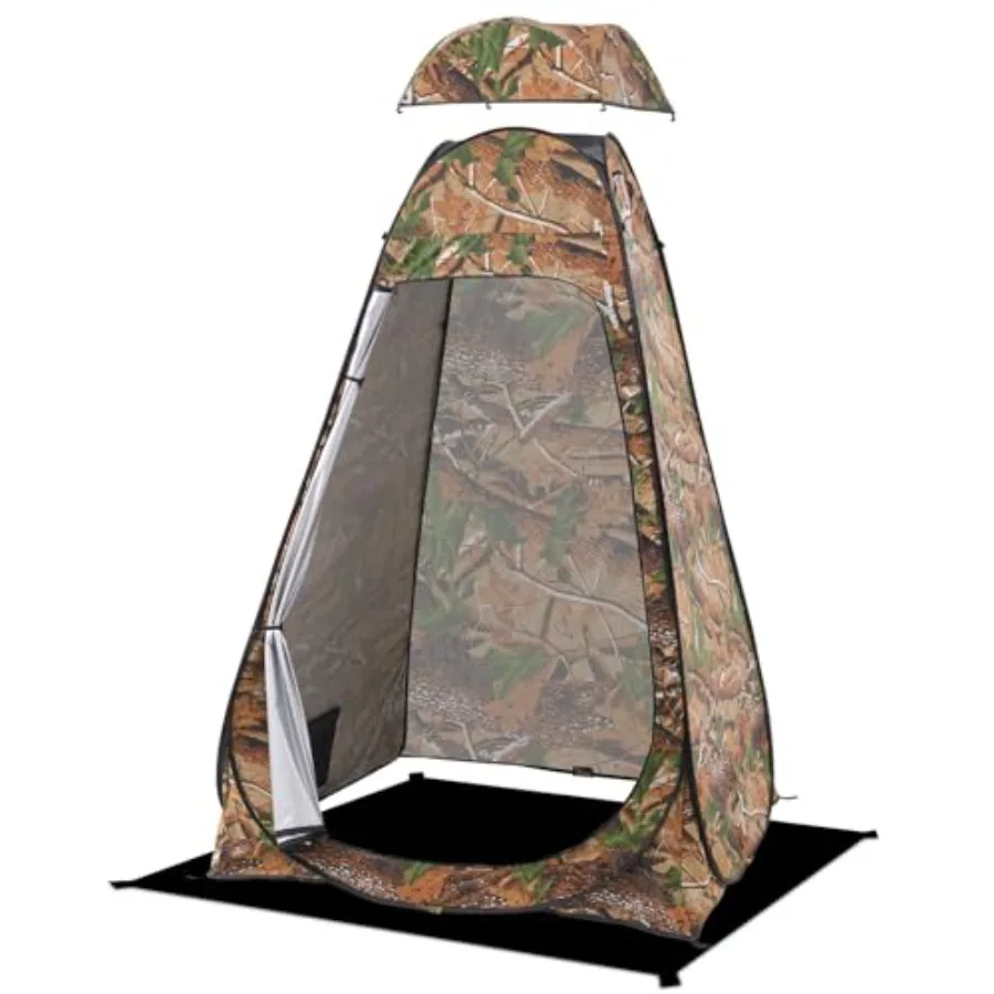 

Pop Up Shower Tent Portable Privacy Camping Changing Tent Camp Toilet Bathroom Pod with Rain Shelter and Windows UPF 50+ and Wa