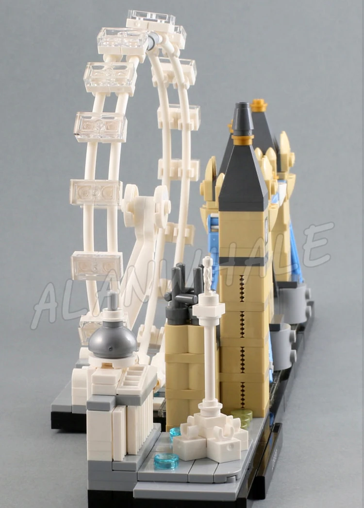 468 pièces Architecture horizon Collection London Elizabeth tour pont galerie 10678 blocs de construction jouets compatibles avec le modèle