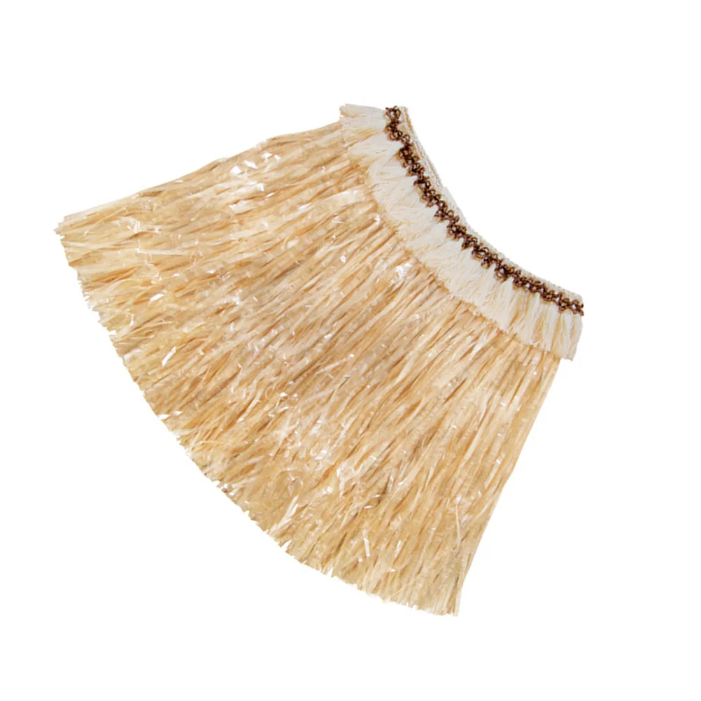 

9Pcs Tropical Hula Skirt Set Fashion Hawaii Party Costume with Green Leaf Wristband Ideal for Birthday Easter Event Decoration