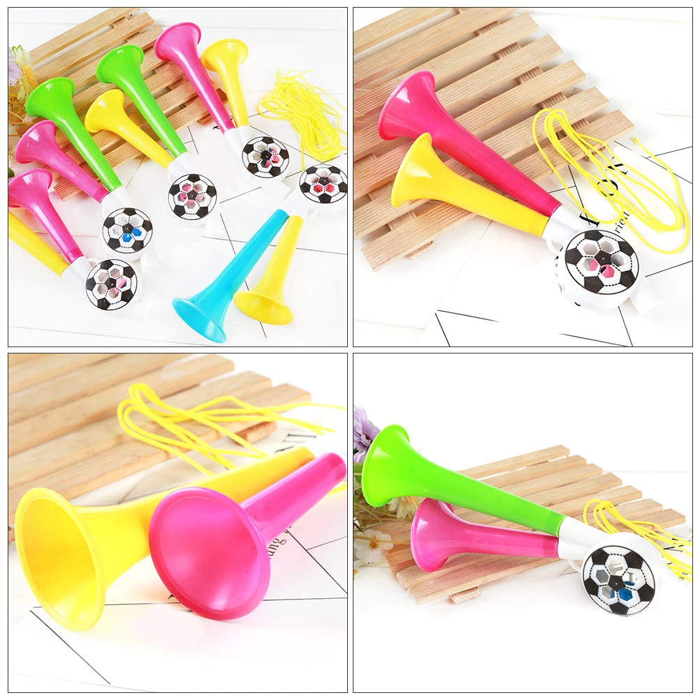 

12pcs Plastic Trumpet Loud Cheering Horns For Football Party Festivals Sports Events Air Noisemakers Fan Props