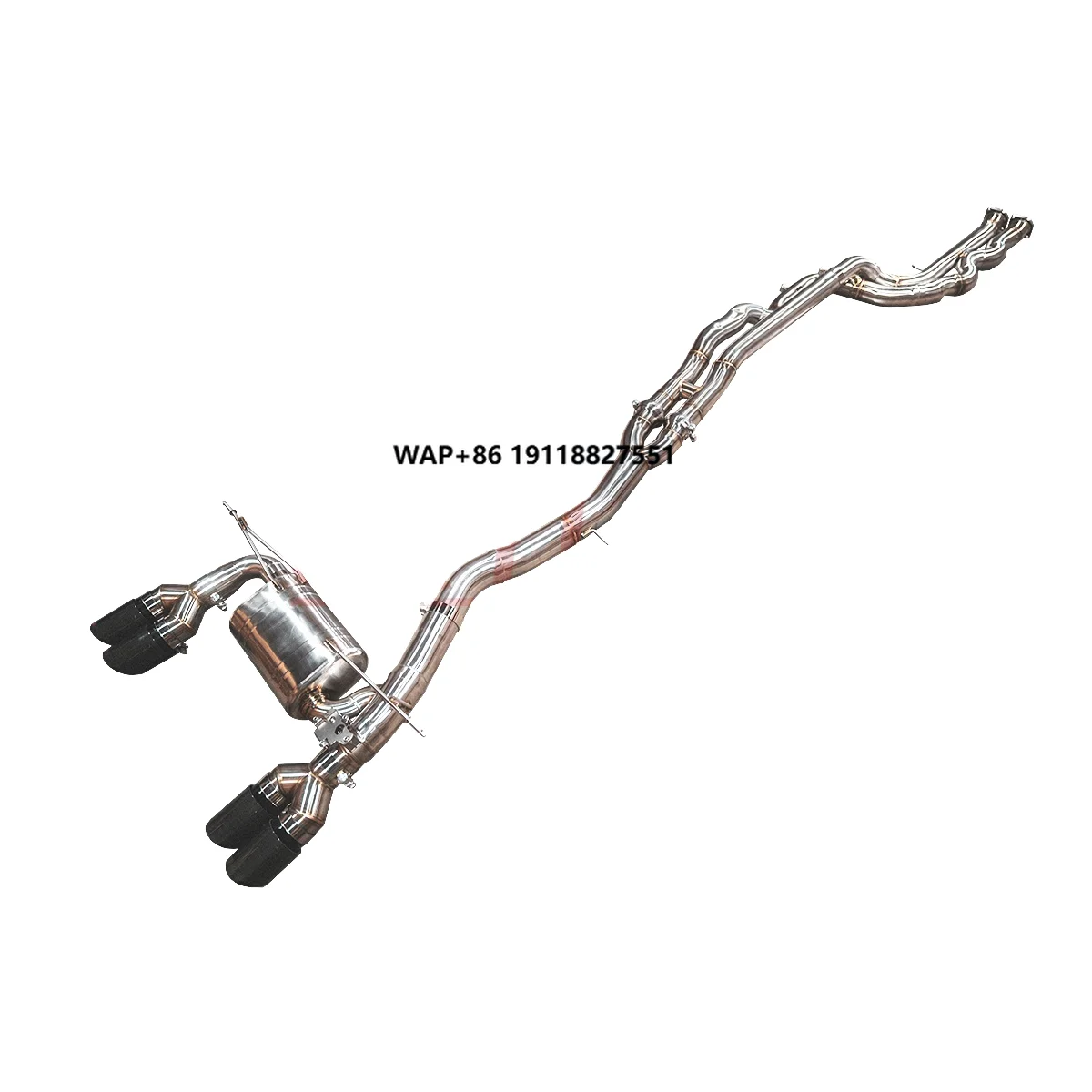 

EXR Stainless Steel Exhaust Pipe Double-sided Side Outlets Valves 1.5mm Thick Smooth Finish Mid Tail Section Tank 300 SUV M3