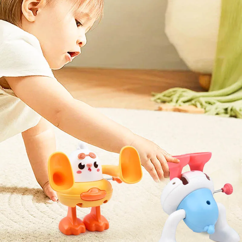 Baby Toy Cute Chick Toy Clockwork Tumble Duck Educational Tummy Time Toy For Babies Learning Crawling Development Birthday Gift