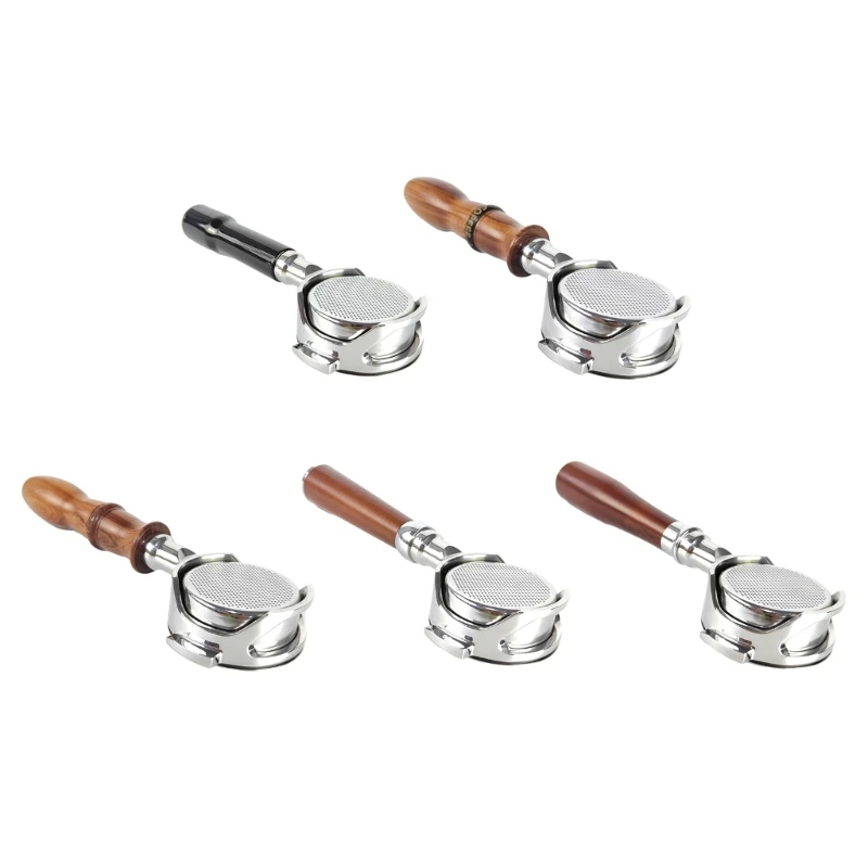 

58mm Coffee Machine Filter Holder Bottomless Portafilter with Wooden Handle