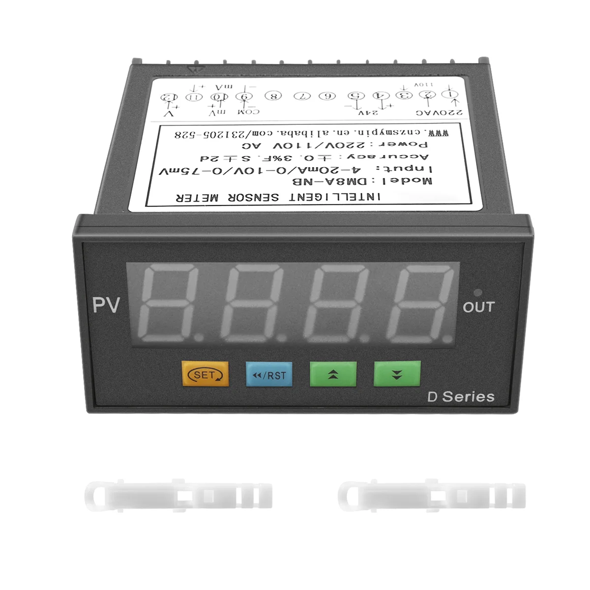 mypin Digital Sensor Meter Multi-Functional Intelligent Led Display 0-75Mv/4-20Ma/0-10V Input YLH