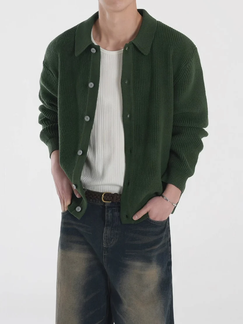 

Men's Knitted Cardigan Jaet Long Sve Crew Ne Pullover Casual Wear een Sweatirt Soft Medium Gauge Knit Winter Outer...