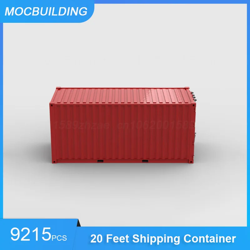 MOC Building Blocks 20 Feet Shipping Container Hyperrealistic Model XXL Scale DIY Assemble Bricks Display Toys Gifts 9215PCS