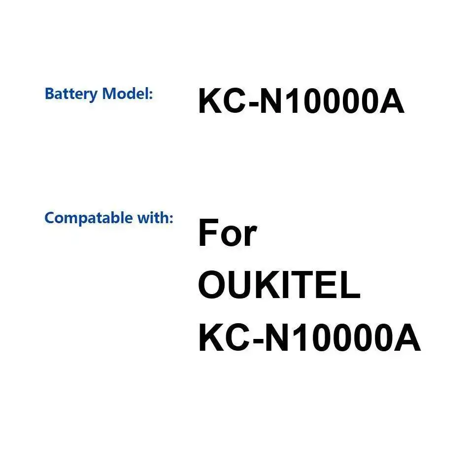 

Легкий аккумулятор для мобильного телефона Oukitel KC-N10000A, долговечная работа, 10000 мАч