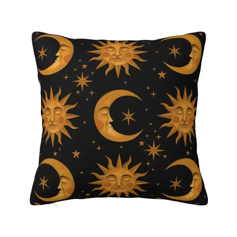 Custom Celestial Dreams Pillow Covers Sun And Moon Cushions Cover for Sofa Square Pillowcase