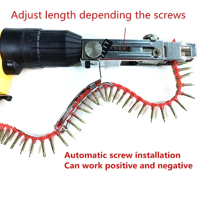 1pcs Automatic Drywall Screw Spike Chain Nail Adapter Screw Electric Drill Woodworking Tools For Screwdriver Tape Accessories