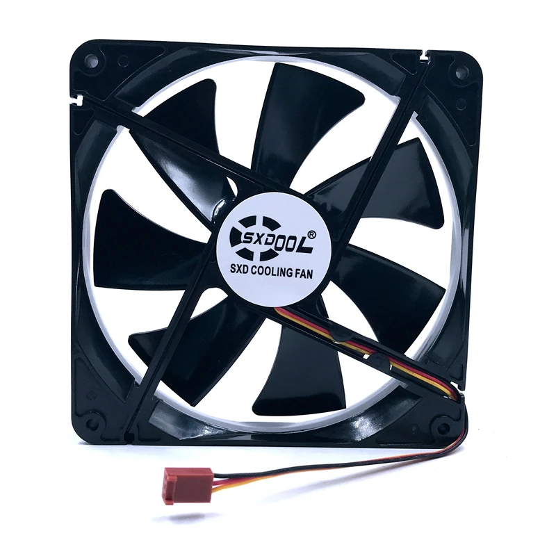 

140mm fan new DF1402512SEDN DC 12V 0.06A sleeve 3-Pin 140x140x25mm pc case Server cooling Fan 1050RPM