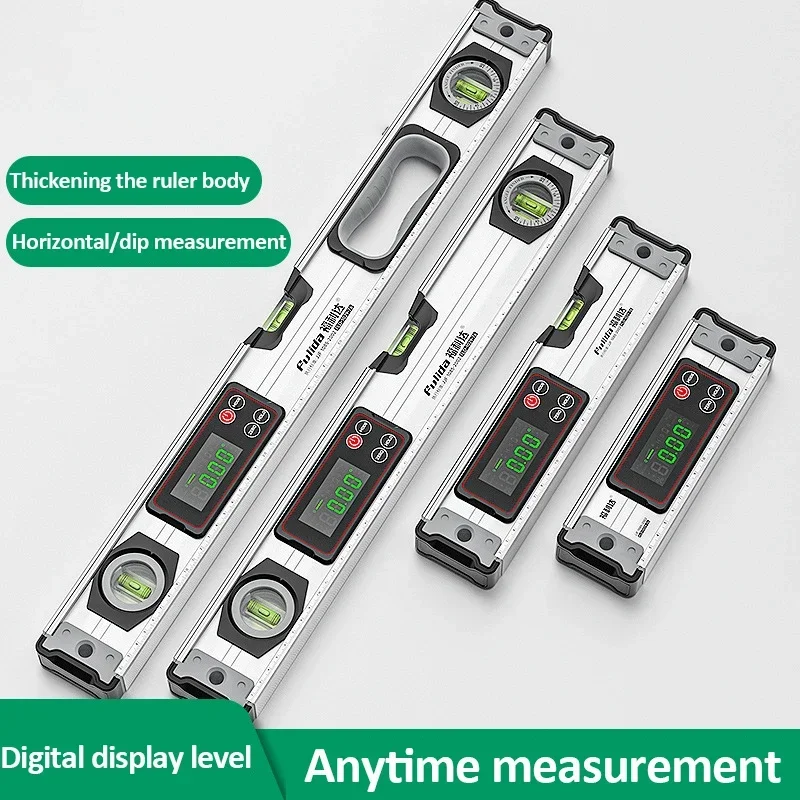 Magnetic Digital Level Ruler 0-90 Bubble Level High Precision Electronic Level 20-50cm Inclinometer Angle Slope Test Ruler