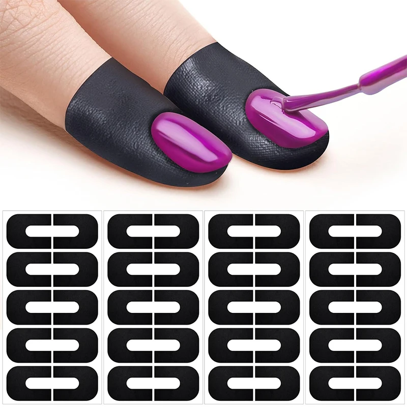 10-50Pcs Anti-splash Nail Polish Stickers Stripping Tape Overflow Prevention U-shape Nail Form Protect Fingers Skin Protection