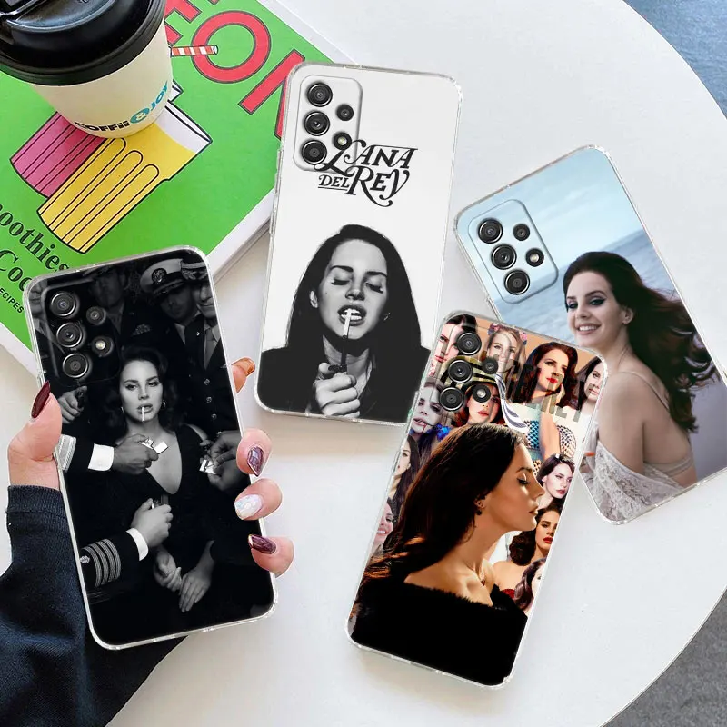 Lana Del Rey Sexy Model For Samsung Galaxy A55 Case A54 A52 A53 5G A15 A14 A13 A23 A51 A34 A35 A33 A32 A72 A71 Clear Phone Cover