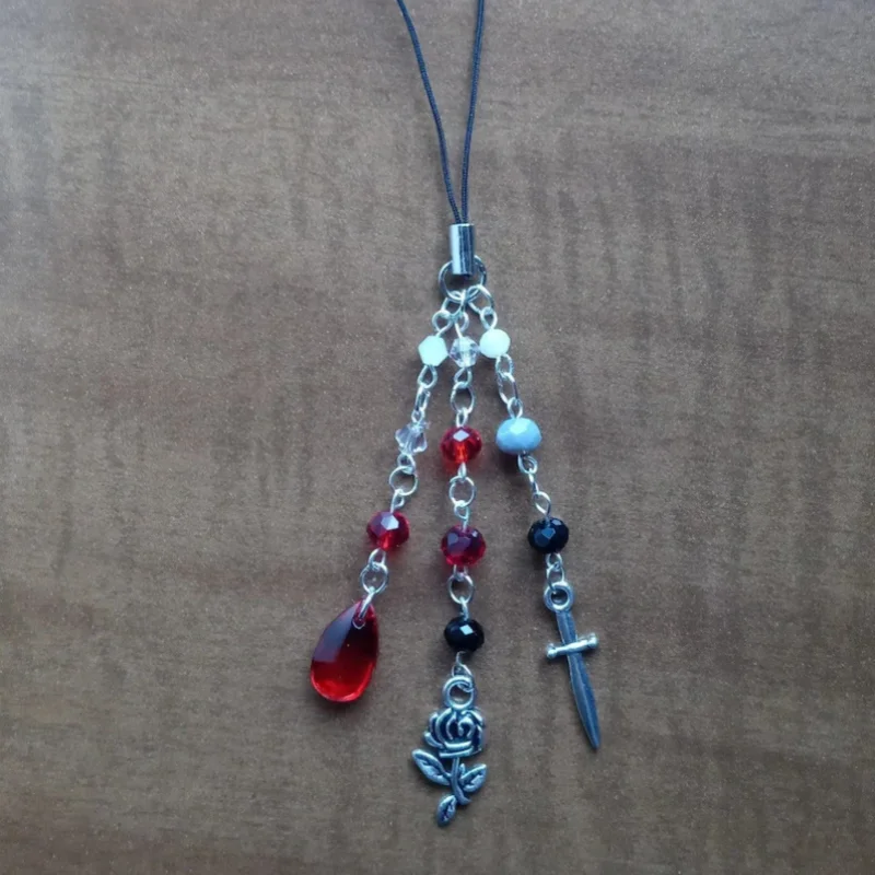 Cute Rose And  Phone Charm Fairycore Cottagecore Indie Coquette Gothic Unique Cute