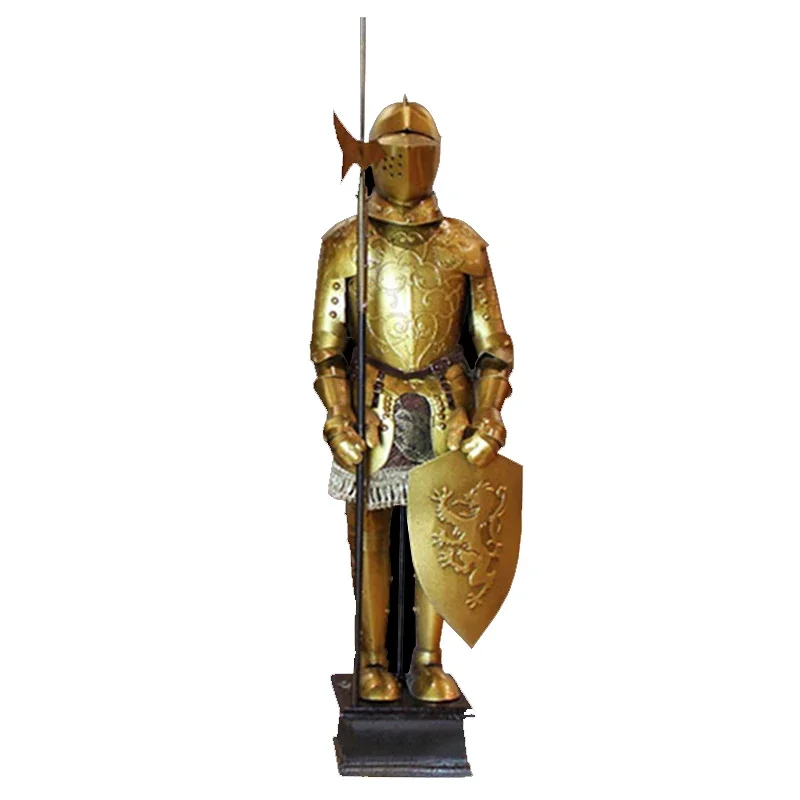 Miniatures Knight Armor Figurines Interior Desktop Sculptures Retro Medieval Home Decorations Creative Living Room Ornaments - view 6