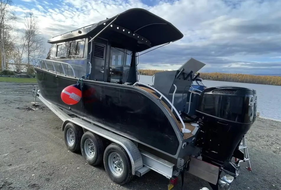 شركة Saft Manufacturing Company أعلى 8.1 م 26.5 قدم سرعة المقصورة يخت 26.5 قدم سبائك الألومنيوم بدن الصيد الخارجية لحام رياضي كروز