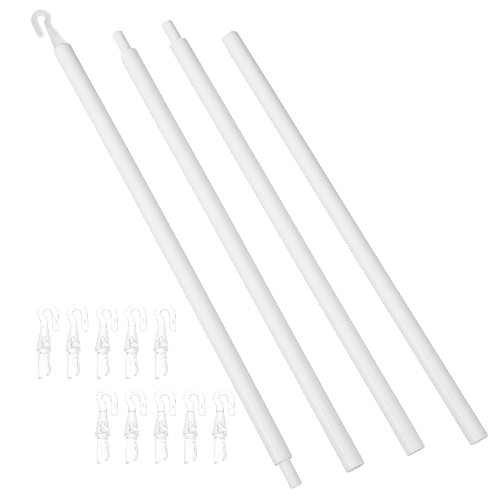 Venetian Blind Rod Curtain Stick Hooks Vertical Repair Pull Opener Sheer White Curtains