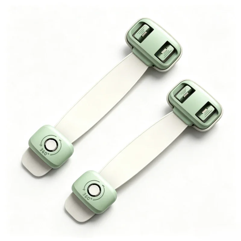 ABS No Tools Drilling Cabinet Drawer Box Closet Wardrobe Door Anti-Clip Hand Cabinet Lock Child Safety Lock Protection Baby