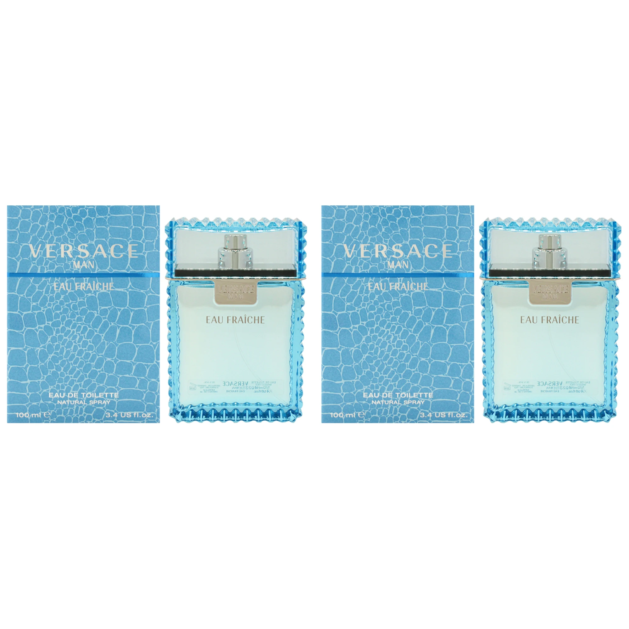 

Versace Versace Man Eau Fraiche by Versace for Men - 3.4 oz EDT Spray - Pack of 2 - Original Men's Perfume - Sephora Stuff
