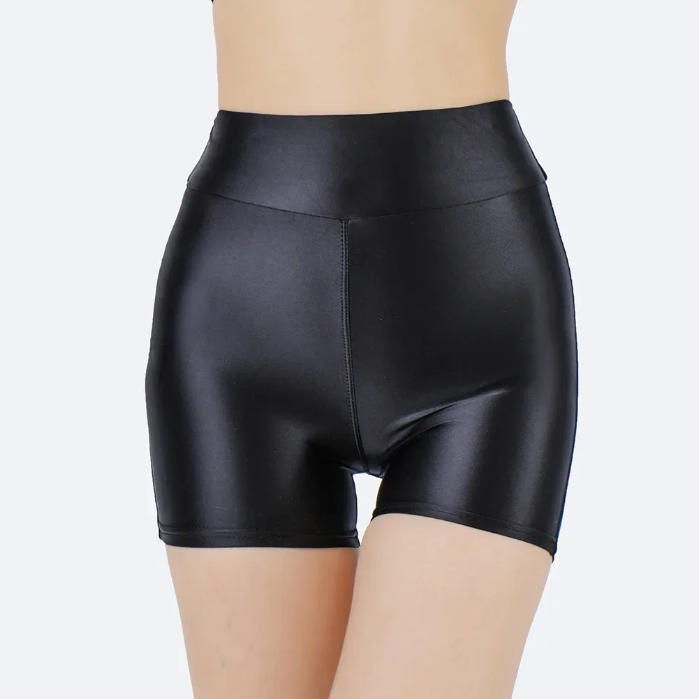 Short soyeux brillant pour femme, pantalon chaud, élasticité modérée, longueur régulière, style sexy, club 03, vacances, tout neuf