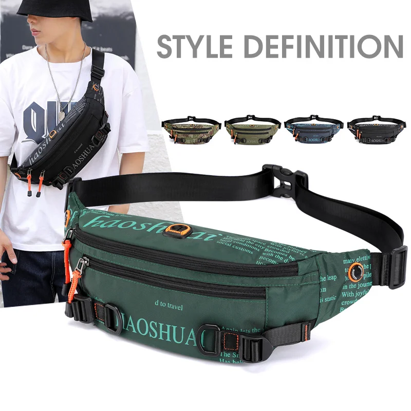 

Outdoor men's waist pack street trend chest bag crossbody bag Sports running body pack lightweight fashion multi-functional bag