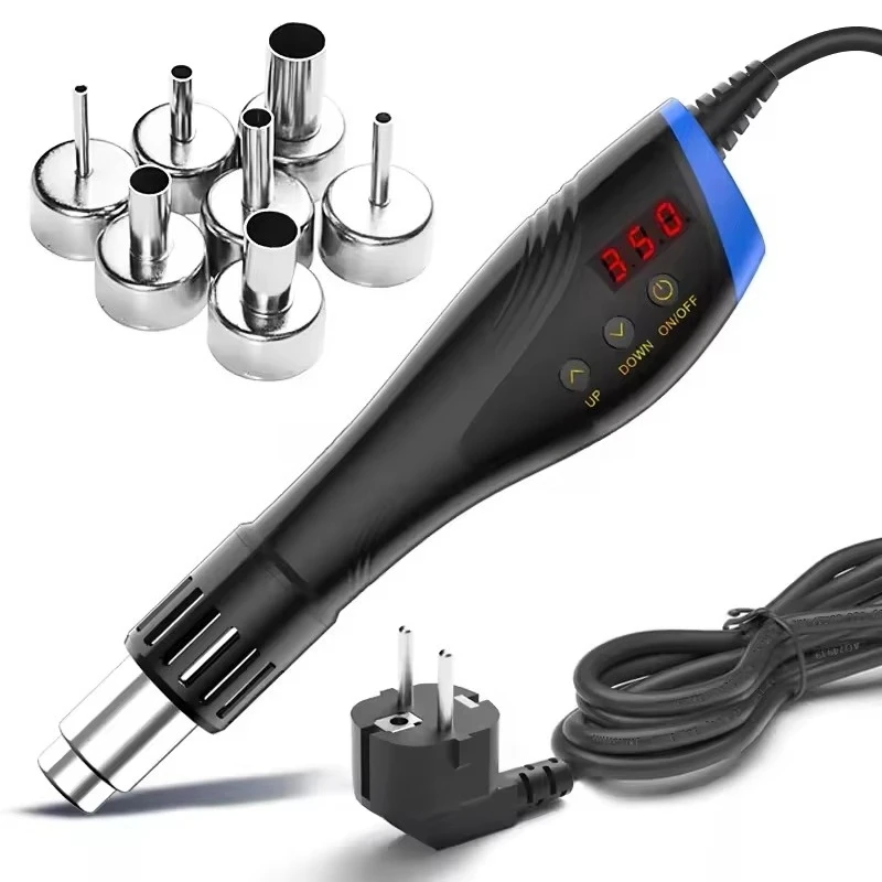portable Newly Upgraded Product 220V 600W Hot Air Gun Soldering Iron Mini HD Digital  Repair Tools Soldering Gun