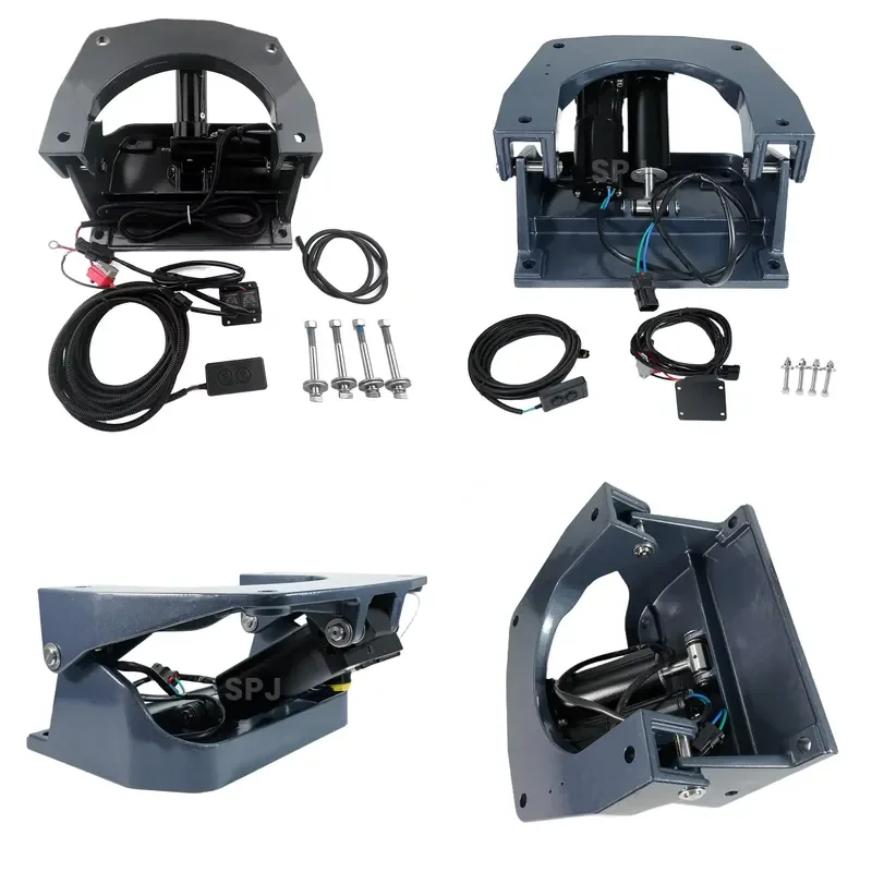 Electro-hydraulic powered tilt leveling jack plate kit for 40HP 55HP 60HP outboard engines