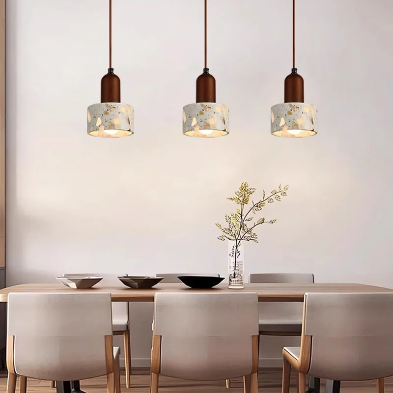 

Marble Travertine LED Pendant Light Home Decoration Hanging Lamp for Dining Room Modern Stone Bedside Suspension Pendant Lamp