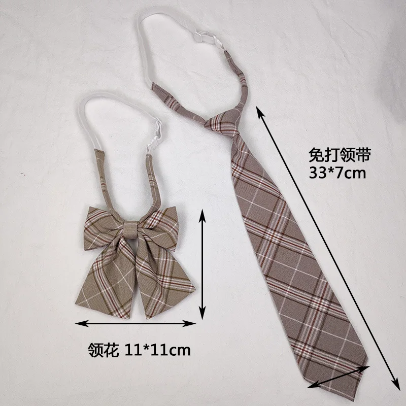 Spot JK Tie Women's Necktie Collar Set Women's and Men's DK Uniforms Stripe Plaid Accessories Free Style Student