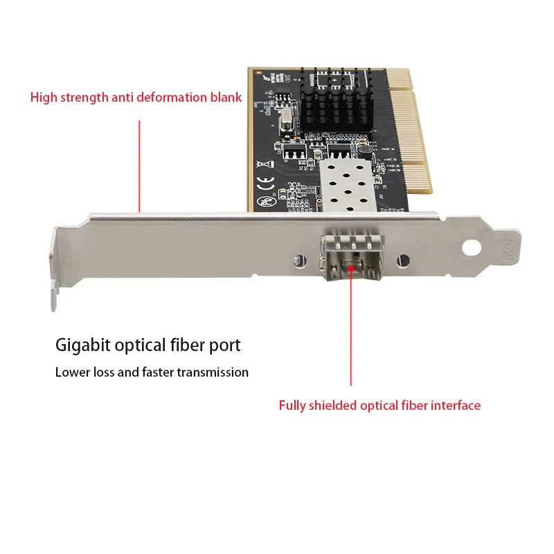 Karta sieciowa PCI Gigabit światłowodowa 10/100/1000Mbps Karta LAN Karta PCI do gier Karta PCI do komputera stacjonarnego Adapter LAN karta sieciowa
