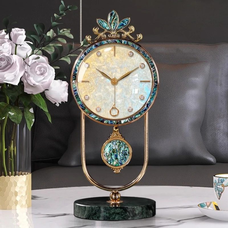 Nordic Living Room Decoration Desk Clock High-end Mute Design Watch Nightstand Alarm Clock Desktop Gadgets Restaurant Clock
