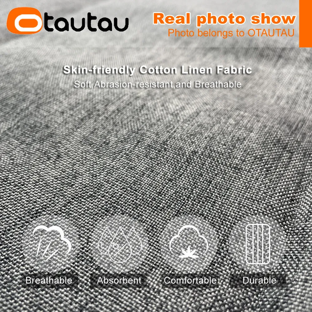 OTAUTAU Cotton Linen Pillow Sac Cover Double Sofa Bed Case Square Beanbag Chaise Lounge Recliner Floor Seat Couch DD008