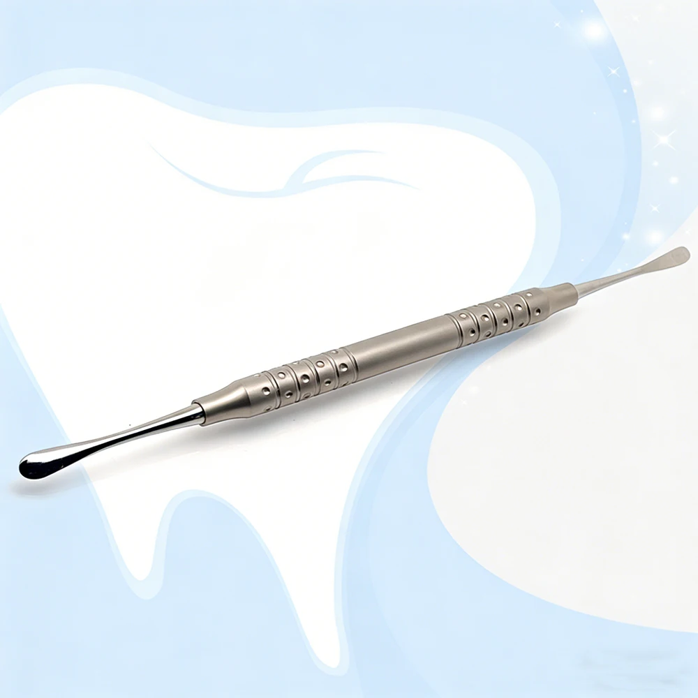 Stainless Steel Double Ended Periosteal Elevator for Implant Surgery Tissue Retraction Autoclavable Dental Tool