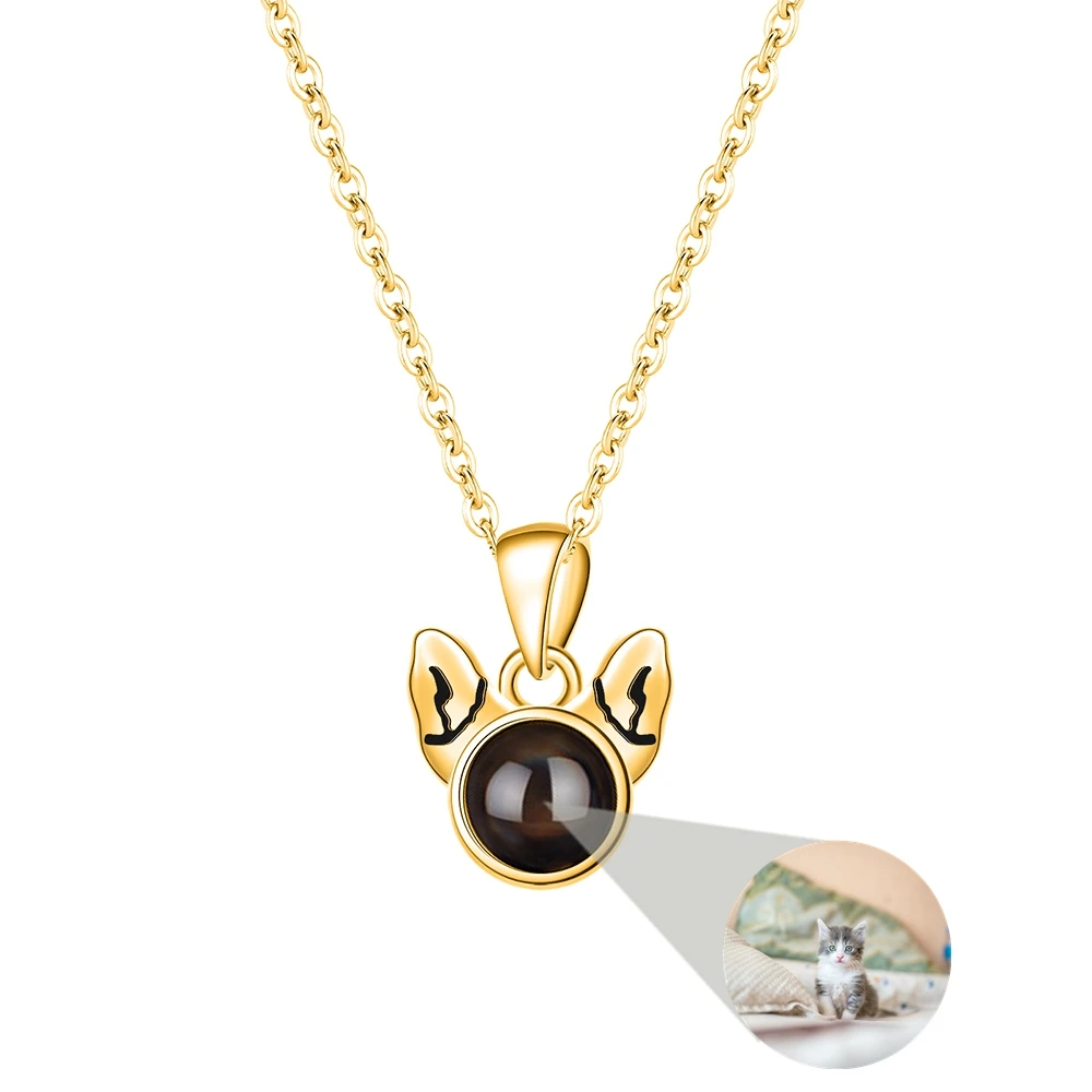 شخصية مخصصة صور قلادة للنساء القط الكلب بات الإسقاط صور سلسلة مجوهرات عيد ميلاد #6