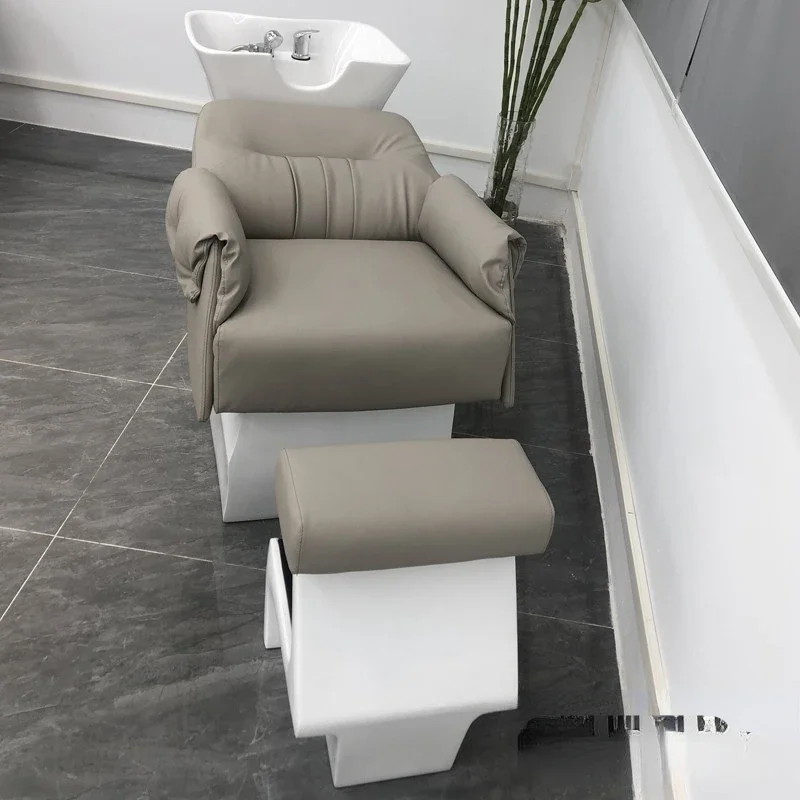 Ceramic pot hair salon shampoo chair sitting internet famous hair salon bath bed high-end half bedroom