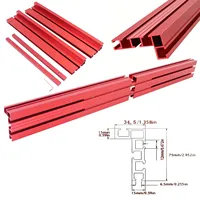1Set 80cm Splicing Fence with Connecting Strips, Router Table Fence Aluminum T-Track Table Saw Profile Fence Woodworking Fence