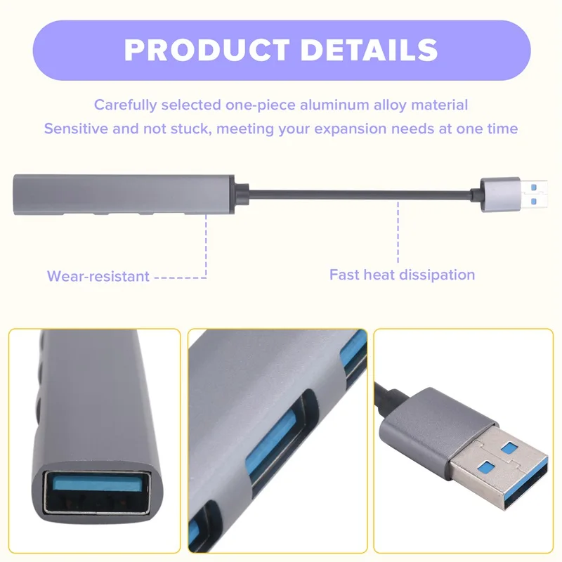 

Premium 4 Ports USB Hub Splitter Multi USB to USB 3.0 Adapter USB Adapter
