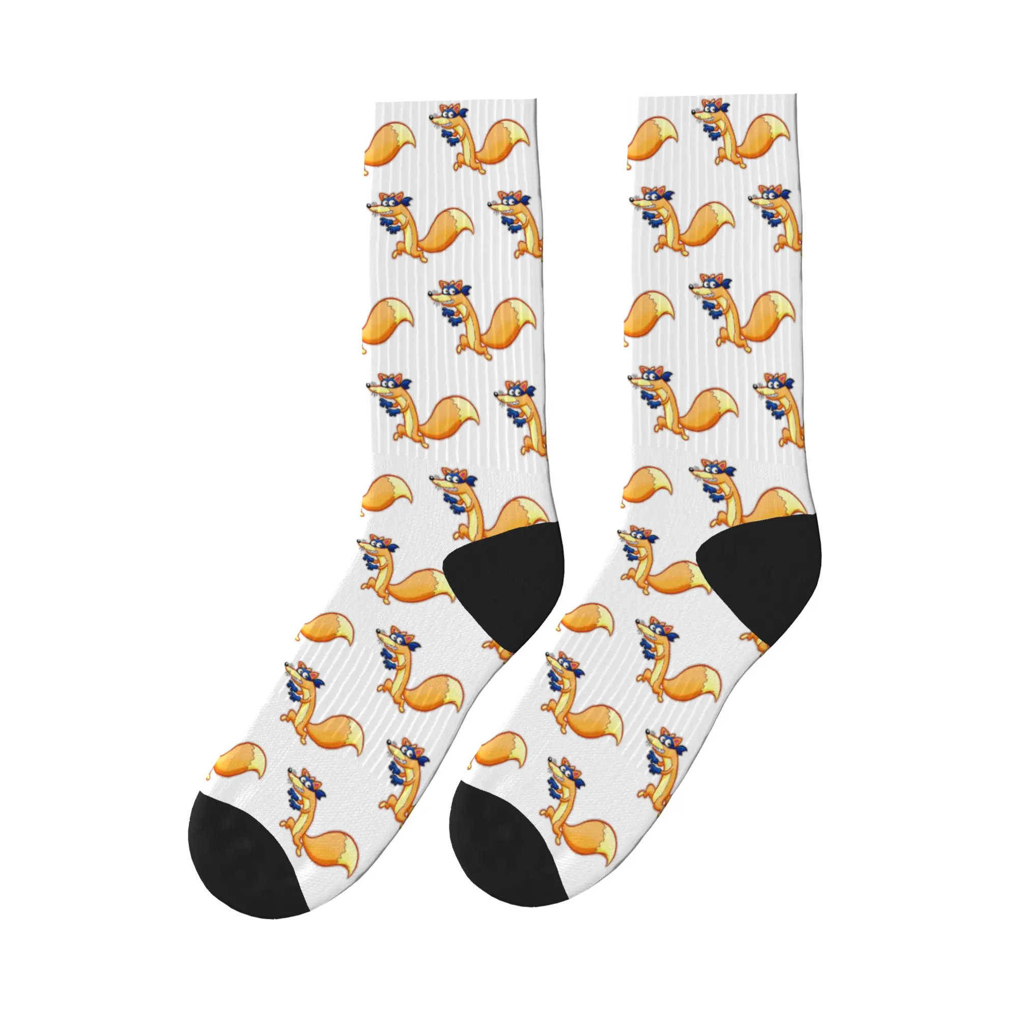 

D-Doras The Explorers Socks Casual Stockings Autumn Anti Slip Men Socks Warm Soft Pattern Cycling Socks