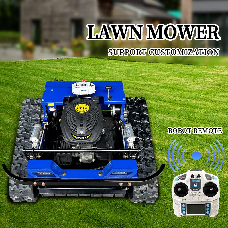 Customized Grass Cutting Mower Crawler Remote Control Lawn Mower Robot Lawnmowers