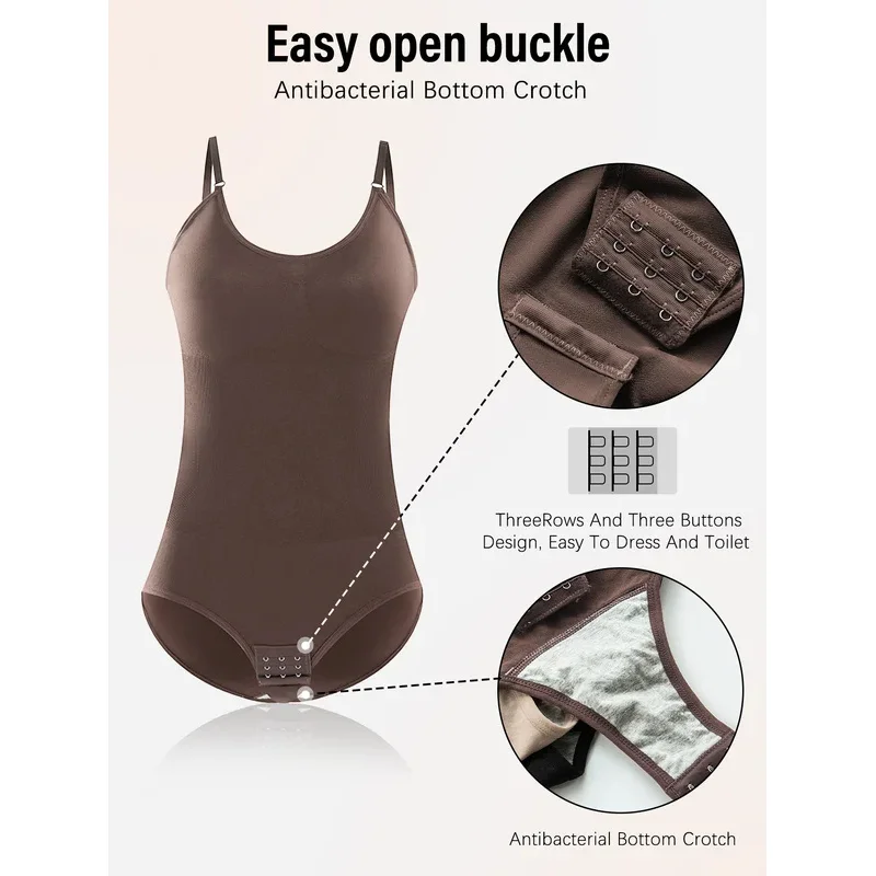 Women's Sexy Shapewear Seamless Slimming Butt Lifter Full Body Shaper Smooth Out Bodysuit Open Crotch High Elastic Body Suits image 5