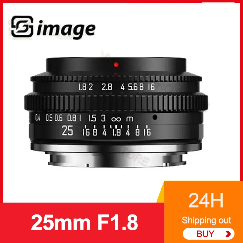 SGimage 25mm F1.8 APS-C Prime Cameras Lens For Sony E Mount /Fujifilm/Canon EOS-M Mout Micro 4/3 L Nikon Z Canon R Original