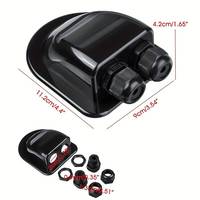 Waterproof ABS Junction Box Solar Panel Roof Sealing Pipe Split Type Double Cable Entry Gland For RV Motorhomes Camper Boats