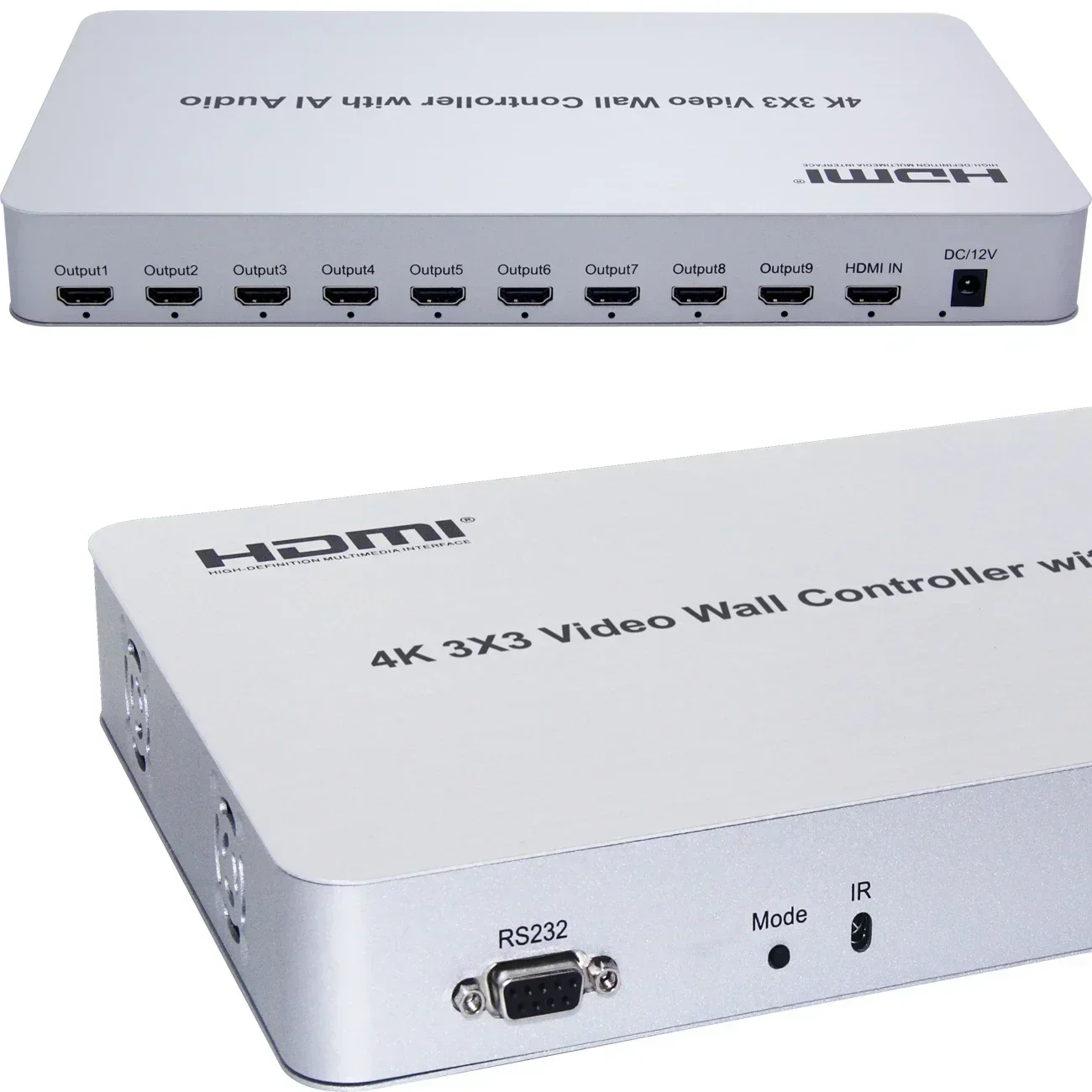 

Контроллер видеостены 4K 3x3 HDMI, процессор для сращивания мультимониторов (1 вход, 9 выходов), поддержка AI, голосовое управление, 1x3, 1x4, 2x2, 2x4