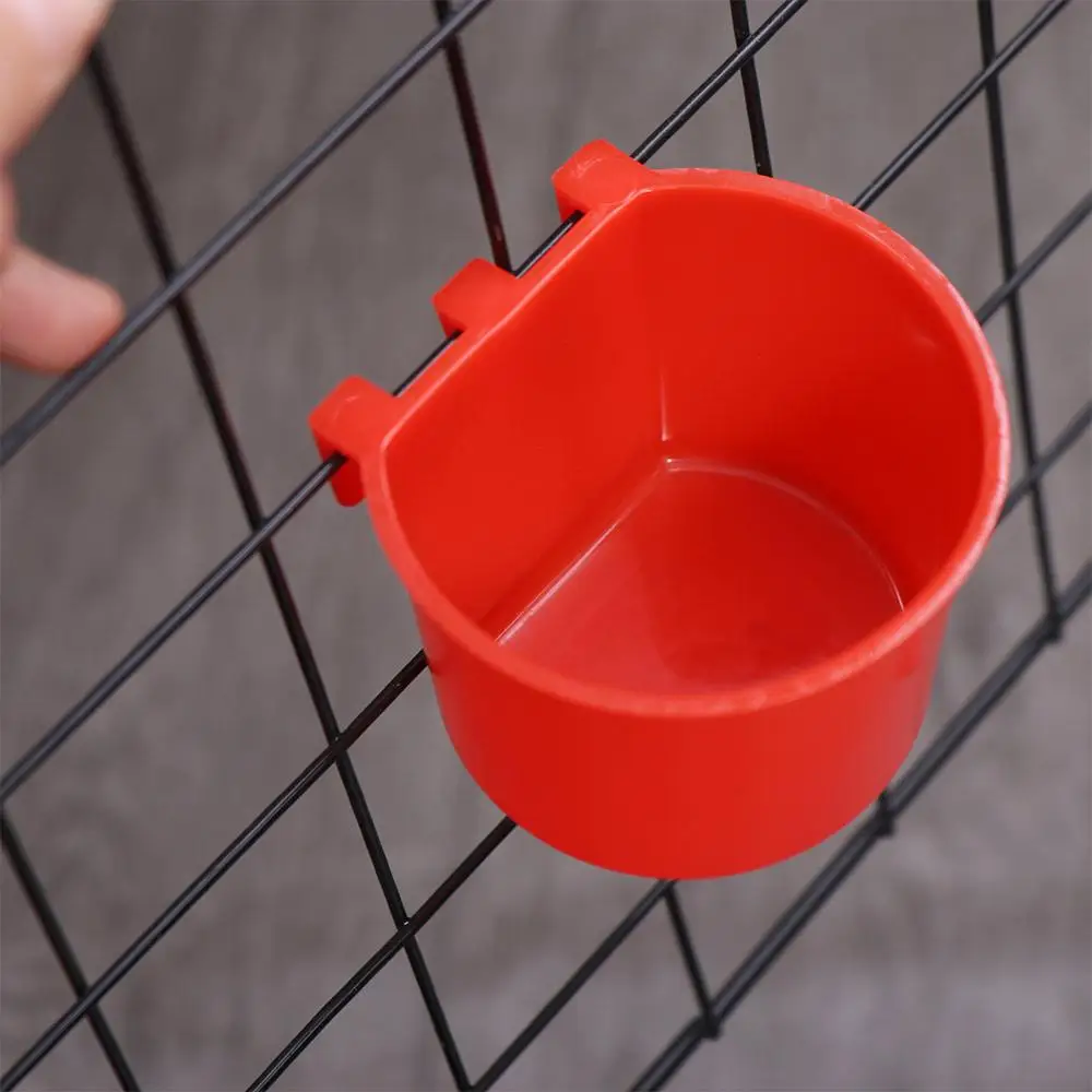 20 pièces poulets lapin mangeoires en plastique oiseaux mangeoires bol mangeoire à poulet pour Cage, tasse d'alimentation d'eau de poulet suspendue