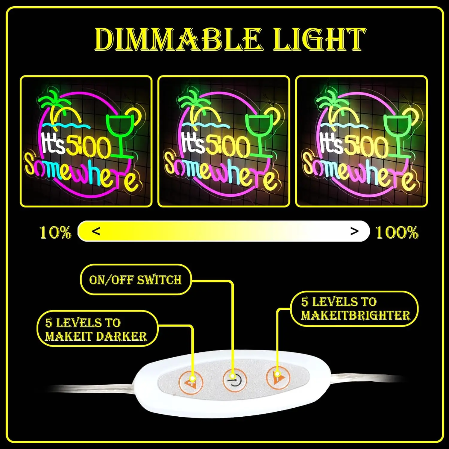 21.6 "x 16.2" حجم كبير It'5:00 في مكان ما النيون الفن الجدار الخفيفة لشريط نادي ويندوز فندق حانة مقهى حفل زفاف ديكور هدية