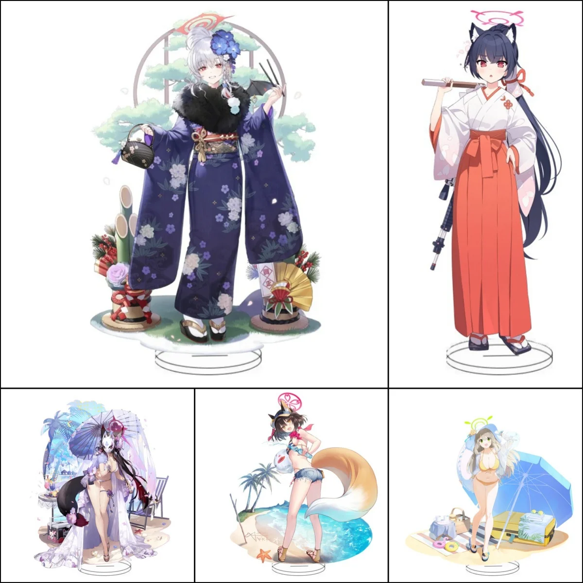 New Game Blue File Anime Acrylic Stand Figure Model Misono Mika Shirasu Azusa Yutori Natsu Cosplay Plate Desk Decor Gift Collect