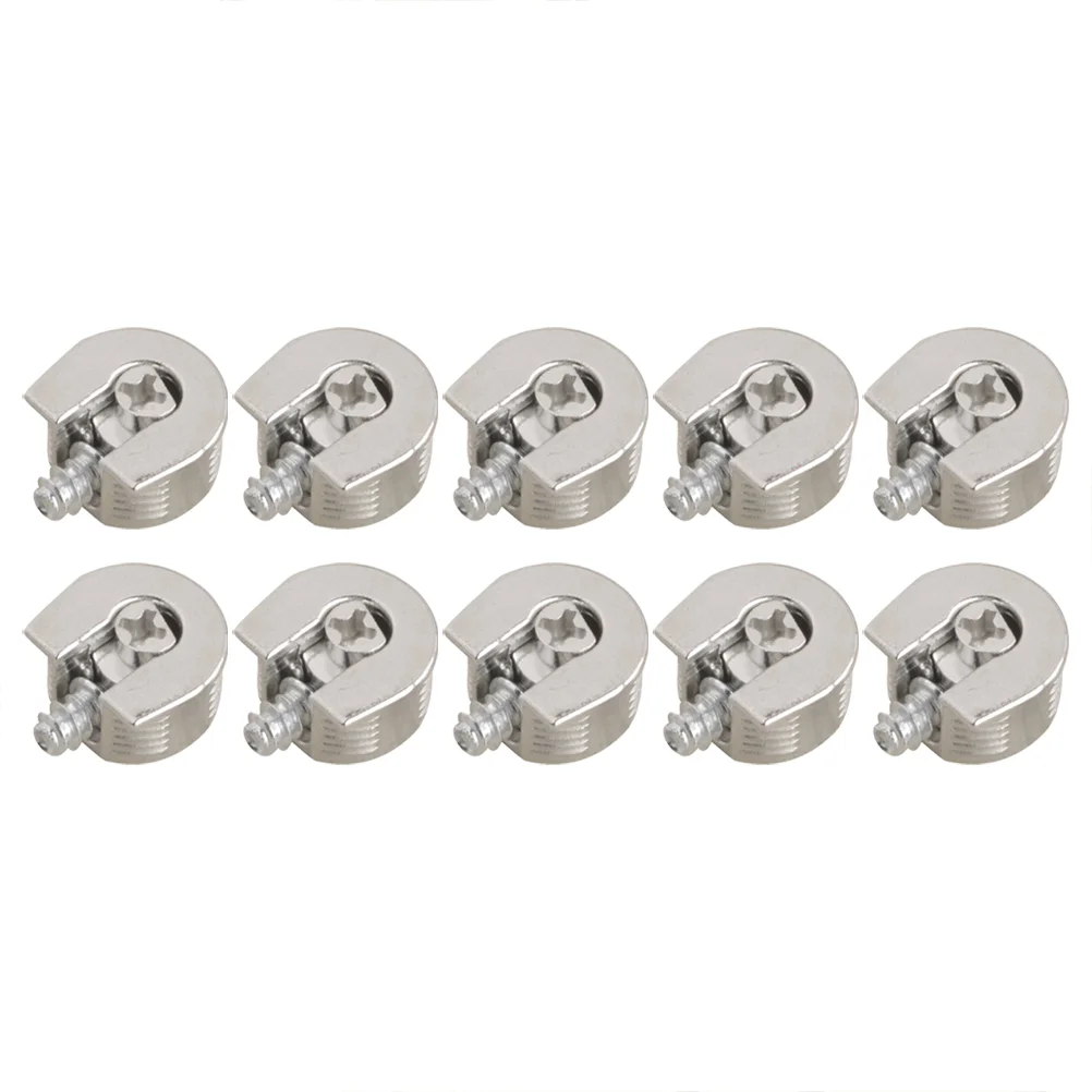 

10 Pcs Corner Shelf Board Support Eccentric Fittings Furniture Connection Holder Zinc Alloy Fixer Silver Cabinet Connectors