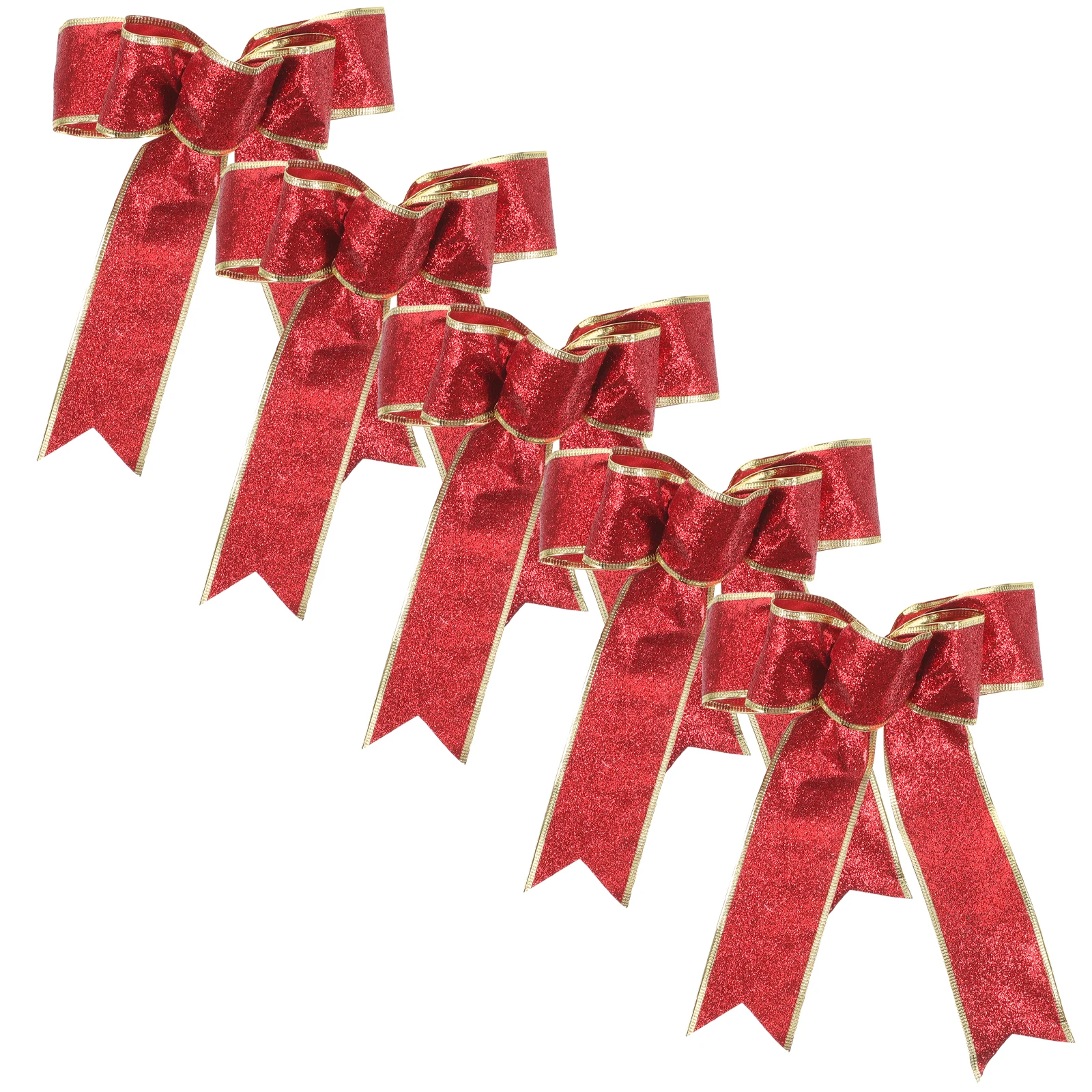 

5 Pcs Gift Knot Ribbon Bow Bows Knot White Bows For Christmas Tree Christmas Tree naments naments Decorations Festive