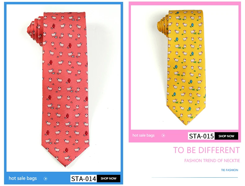 Tailor Smith Krawatte aus 100 % Seide für Herren, handgefertigte Krawatte mit Tiermuster, Krawatte zum Vatertag, Geburtstag, Geschenk – Detail 20