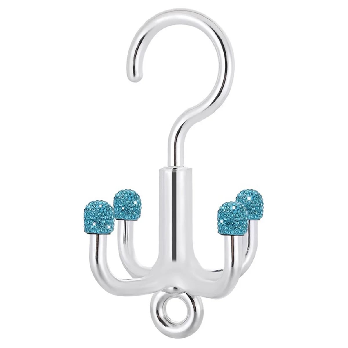 L74A 8 pezzi 360 °   Ganci rotanti a 4 artigli con diamanti scintillanti per guardaroba, ganci multiuso, portaoggetti vari, organizer per la casa